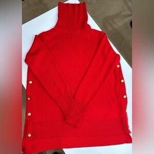 Tuckernuck red turtleneck sweater .  Only worn once.  Beautiful condition.